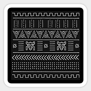 Black and White African Pattern Sticker